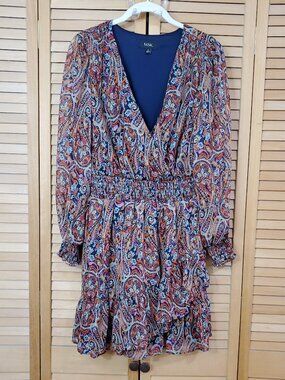 MSK Paisley Print Mini Dress S